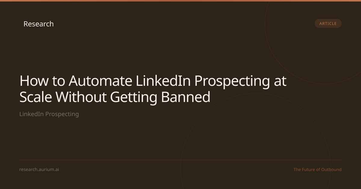 How to Automate LinkedIn Prospecting at Scale Without Getting Banned ...