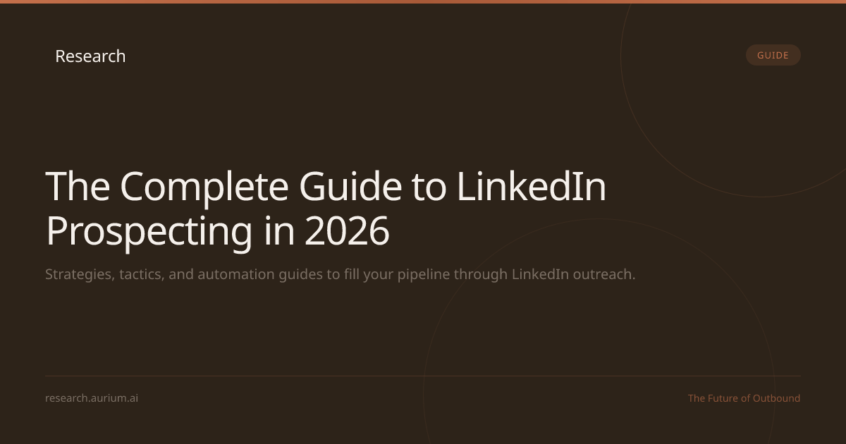 The Complete Guide to LinkedIn Prospecting in 2026 | Aurium Research